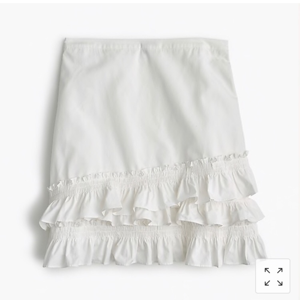 JCrew ruffle skirt in cotton-poplin